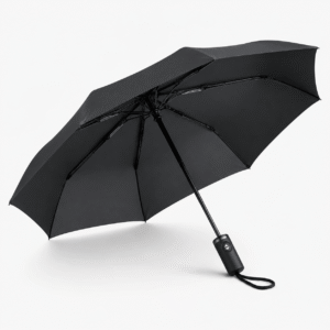 Auto Compact Black Umbrella